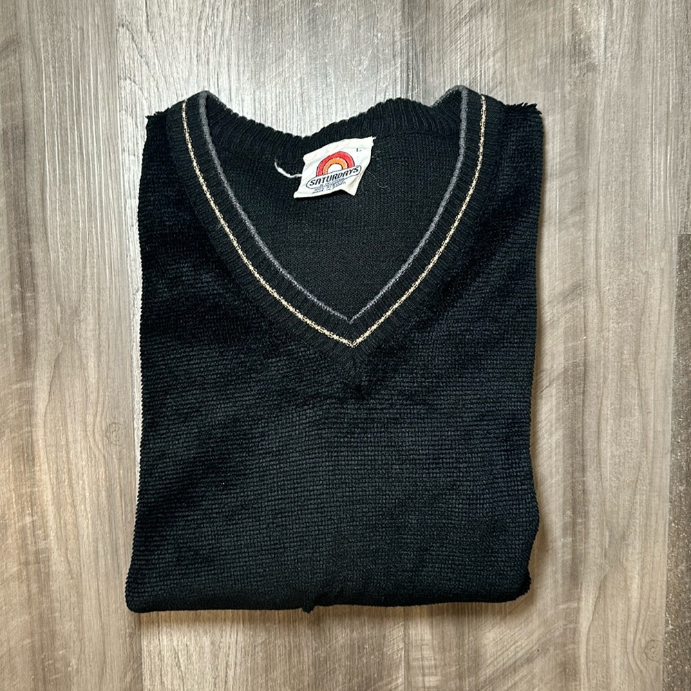 Saturday’s in California Vintage V-Neck Sweater - Large